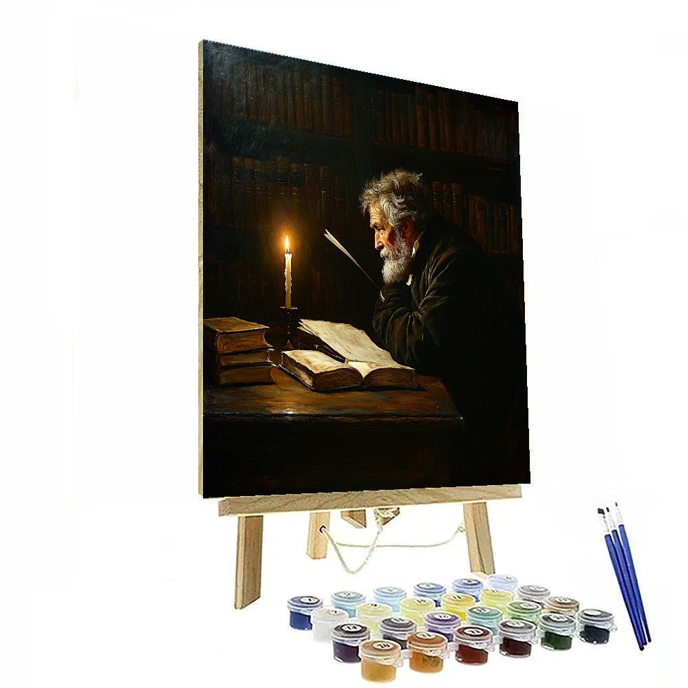 Rembrandt Inspired Candlelit Study Paint by numbers kits