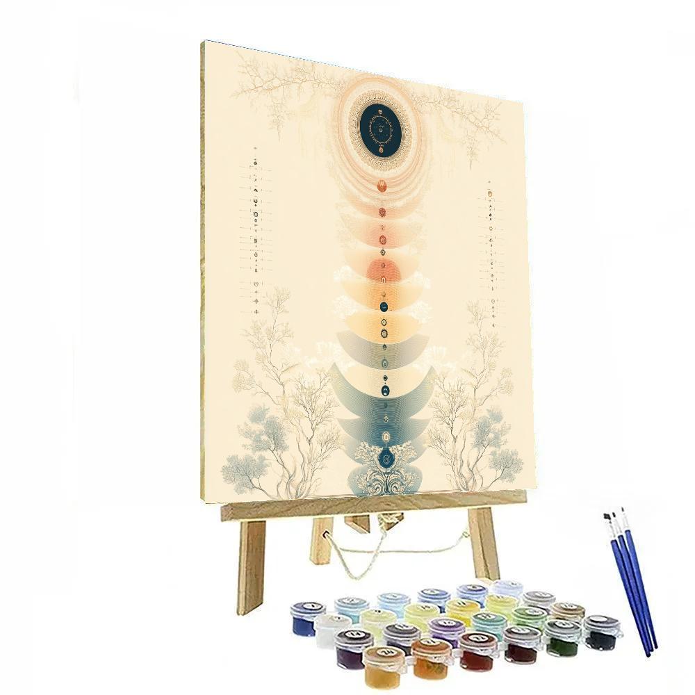 Alphonse Mucha Inspired Time Spiral Equinox Harmony paint by number