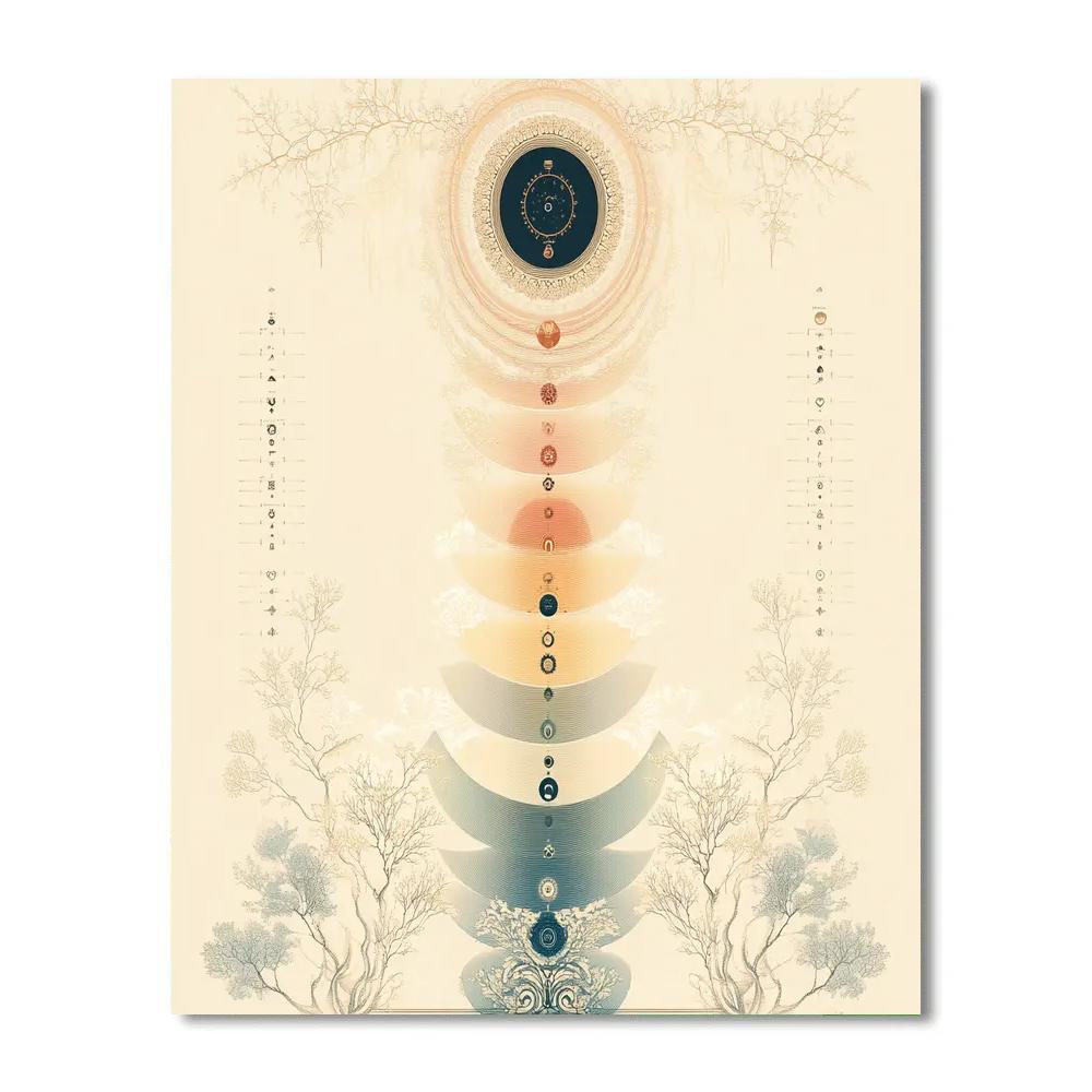 Alphonse Mucha Inspired Time Spiral Equinox Harmony paint by number