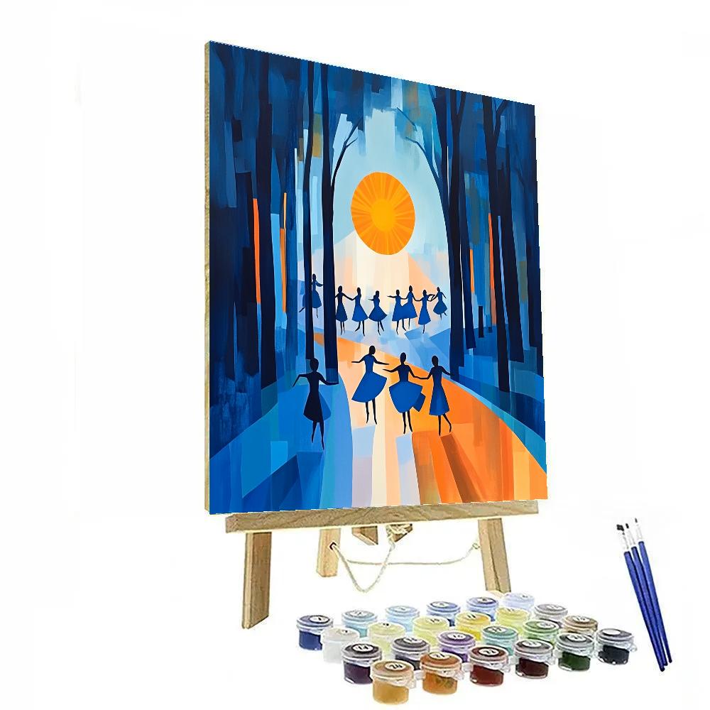 Matisse Inspired Joyful Cutout Dance Painting by numbers kit