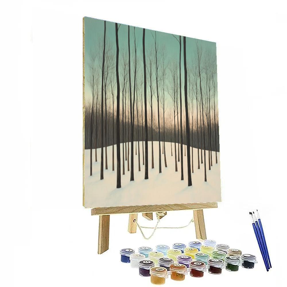 Claude Monet Inspired Snowlight On Bare Orchard paint by number