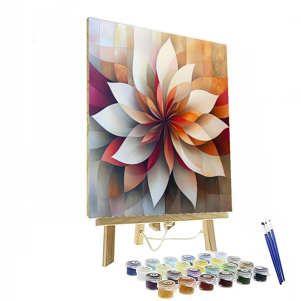 Georgia O Keeffe Inspired Desert Bloom DIY paint by numbers