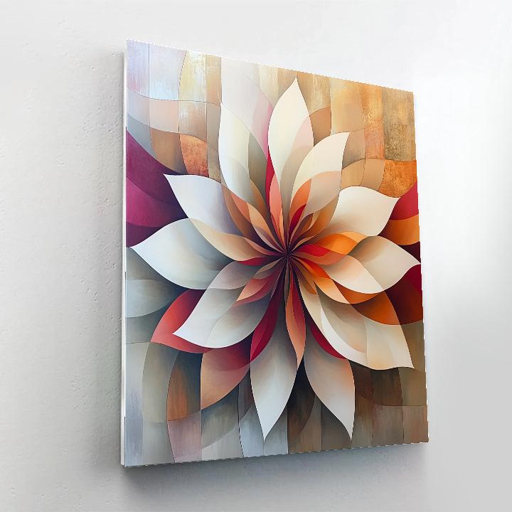 Georgia O Keeffe Inspired Desert Bloom DIY paint by numbers