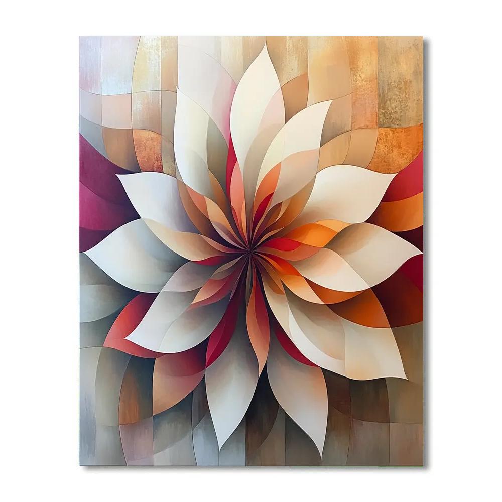 Georgia O Keeffe Inspired Desert Bloom DIY paint by numbers
