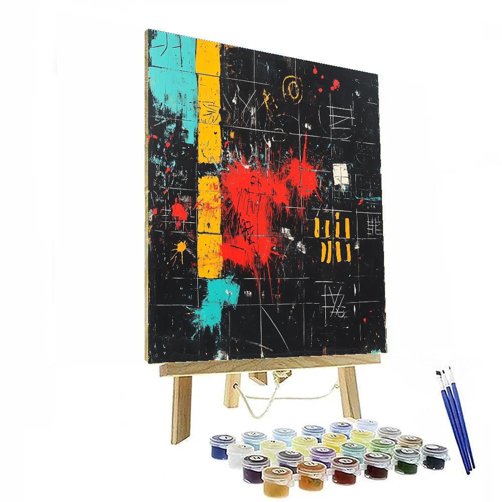Jean-Michel Basquiat Inspired Gravity Protest Field paint by numbers