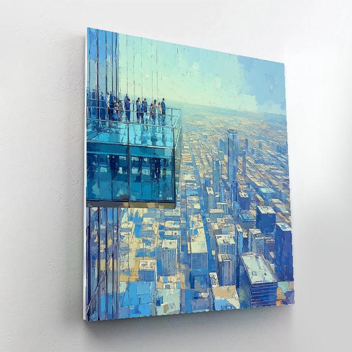 Skyline From Skydeck Willis Tower Chicago United States Painting by numbers kit