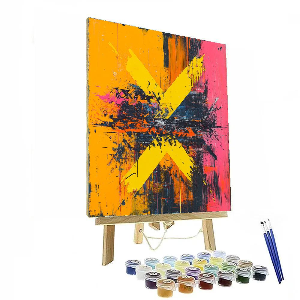 Jean-Michel Basquiat Inspired Solar Noise Anthem Paint by numbers kits