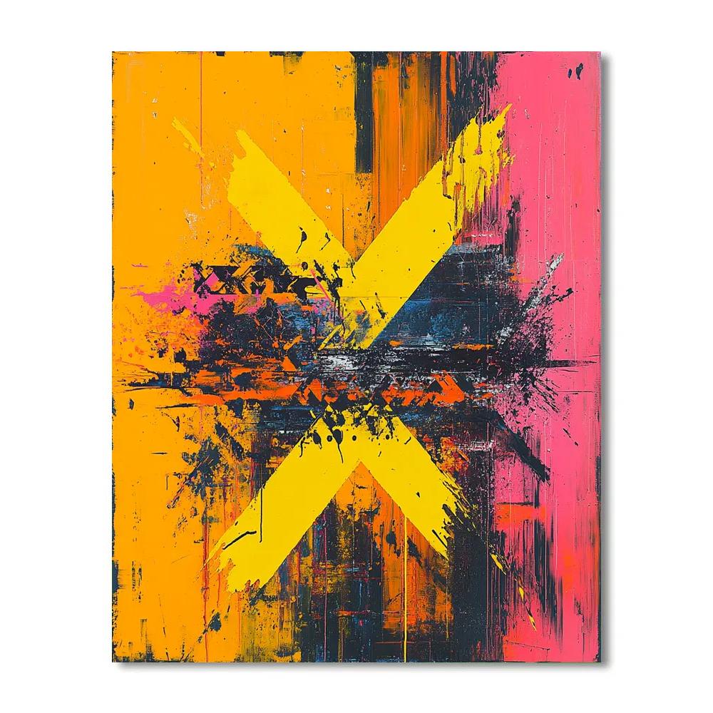 Jean-Michel Basquiat Inspired Solar Noise Anthem Paint by numbers kits