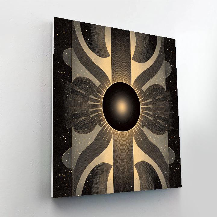 M.C. Escher Inspired Fractal Eclipse Of Self Similar Symmetry paint by numbers