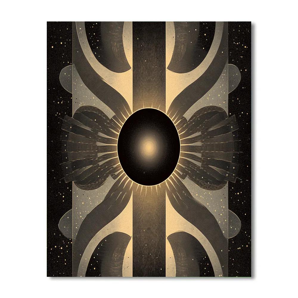 M.C. Escher Inspired Fractal Eclipse Of Self Similar Symmetry paint by numbers