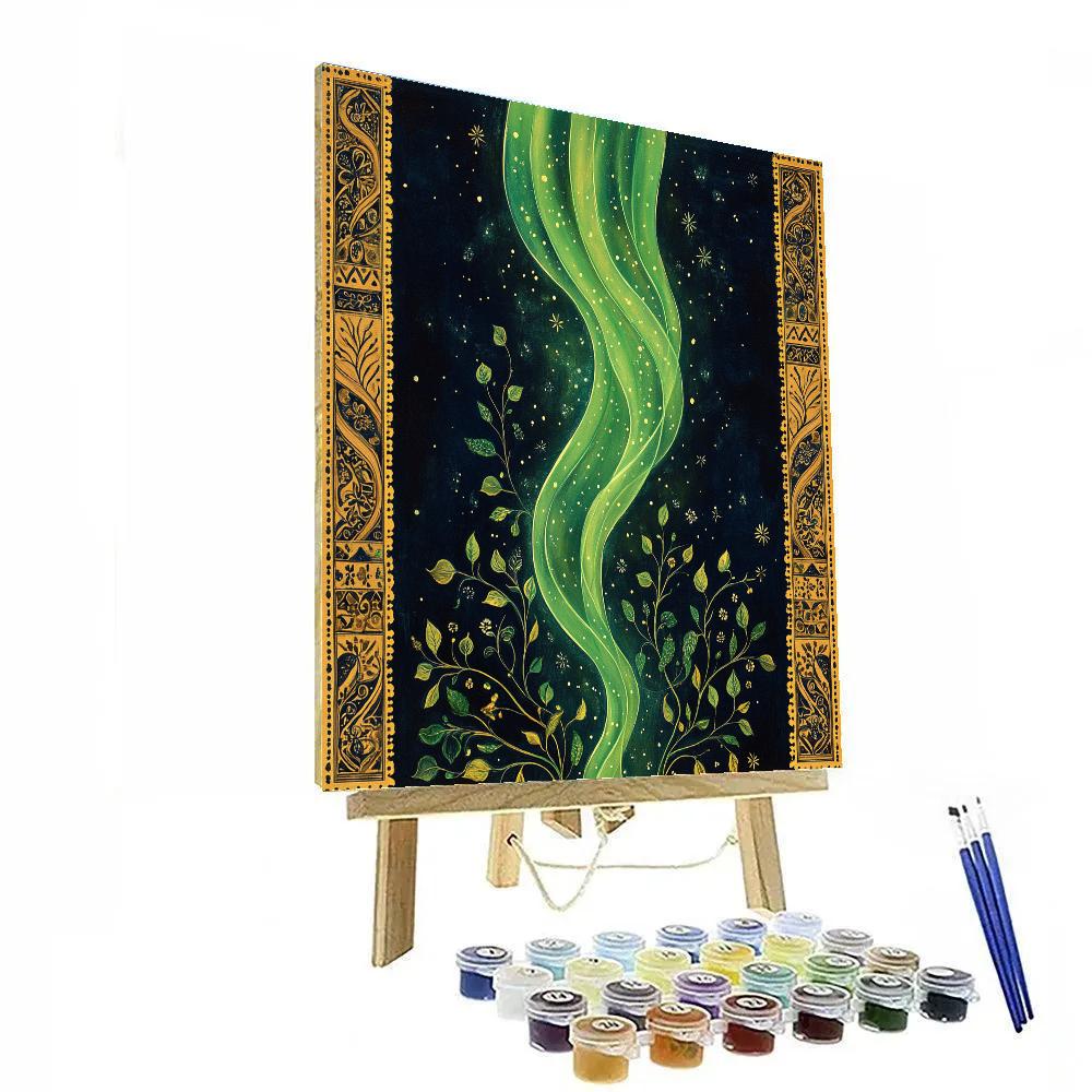 Frida Kahlo Inspired Aurora Serpent Vine Pattern DIY paint by numbers