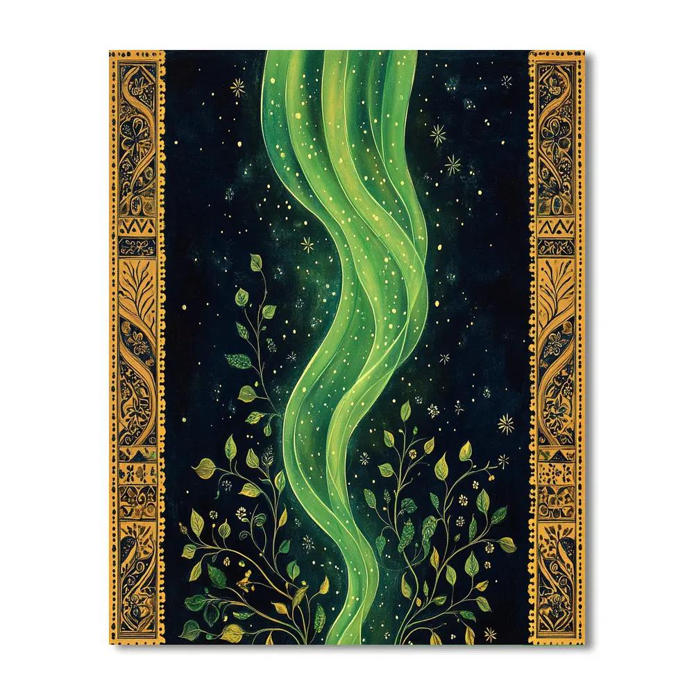 Frida Kahlo Inspired Aurora Serpent Vine Pattern DIY paint by numbers