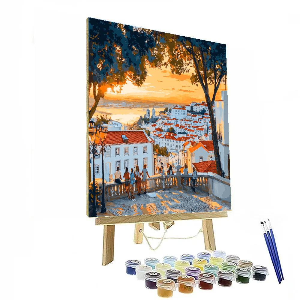 Lisbon Miradouro Da Senhora Do Monte City View Portugal Painting by numbers kit
