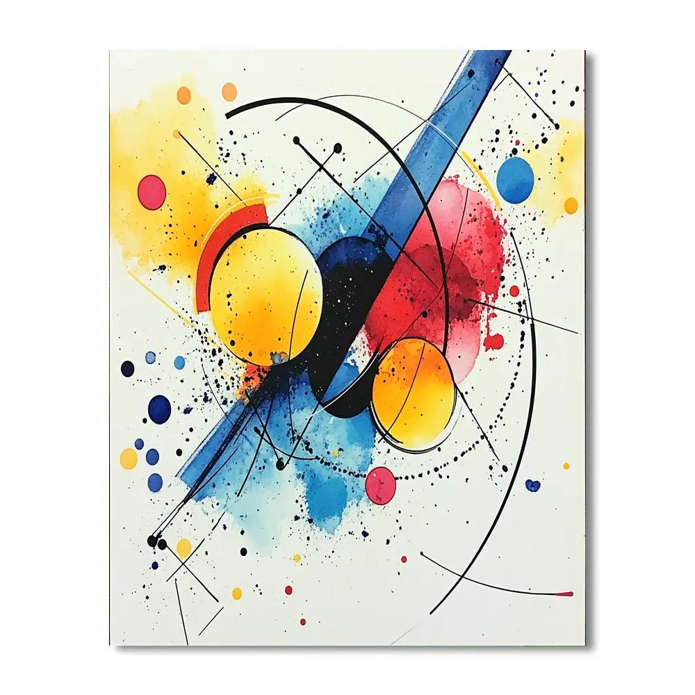 Wassily Kandinsky Inspired Symphonic Abstraction paint by color