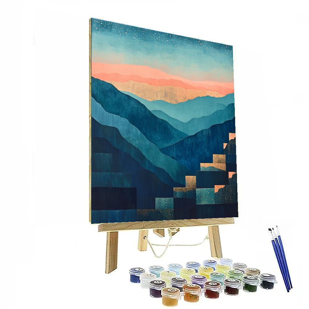 Paul Cézanne Inspired Crystalline Nebula Terrace Paint by numbers art