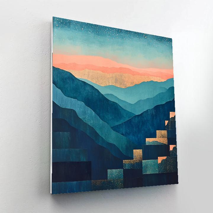 Paul Cézanne Inspired Crystalline Nebula Terrace Paint by numbers art