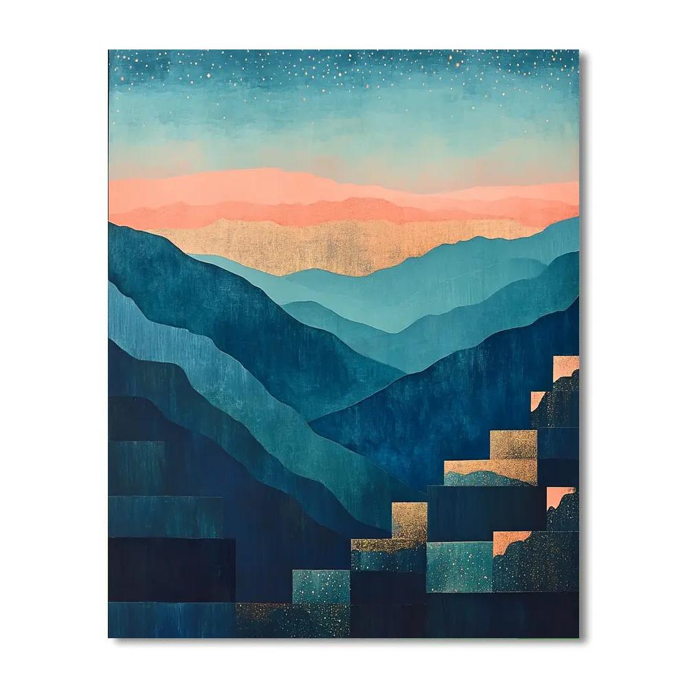 Paul Cézanne Inspired Crystalline Nebula Terrace Paint by numbers art