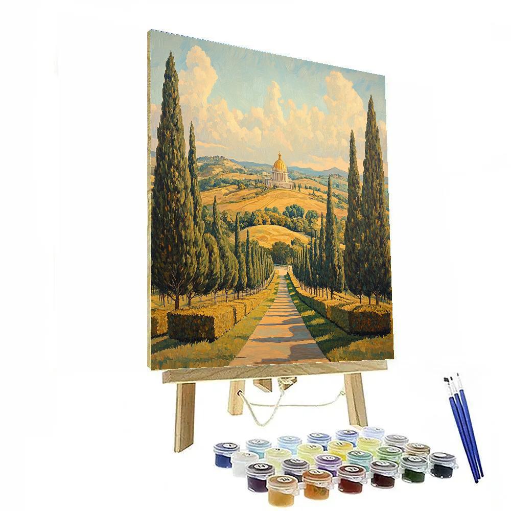 Raphael Inspired Golden Dome Beyond Cypress Geometry Painting by numbers kit