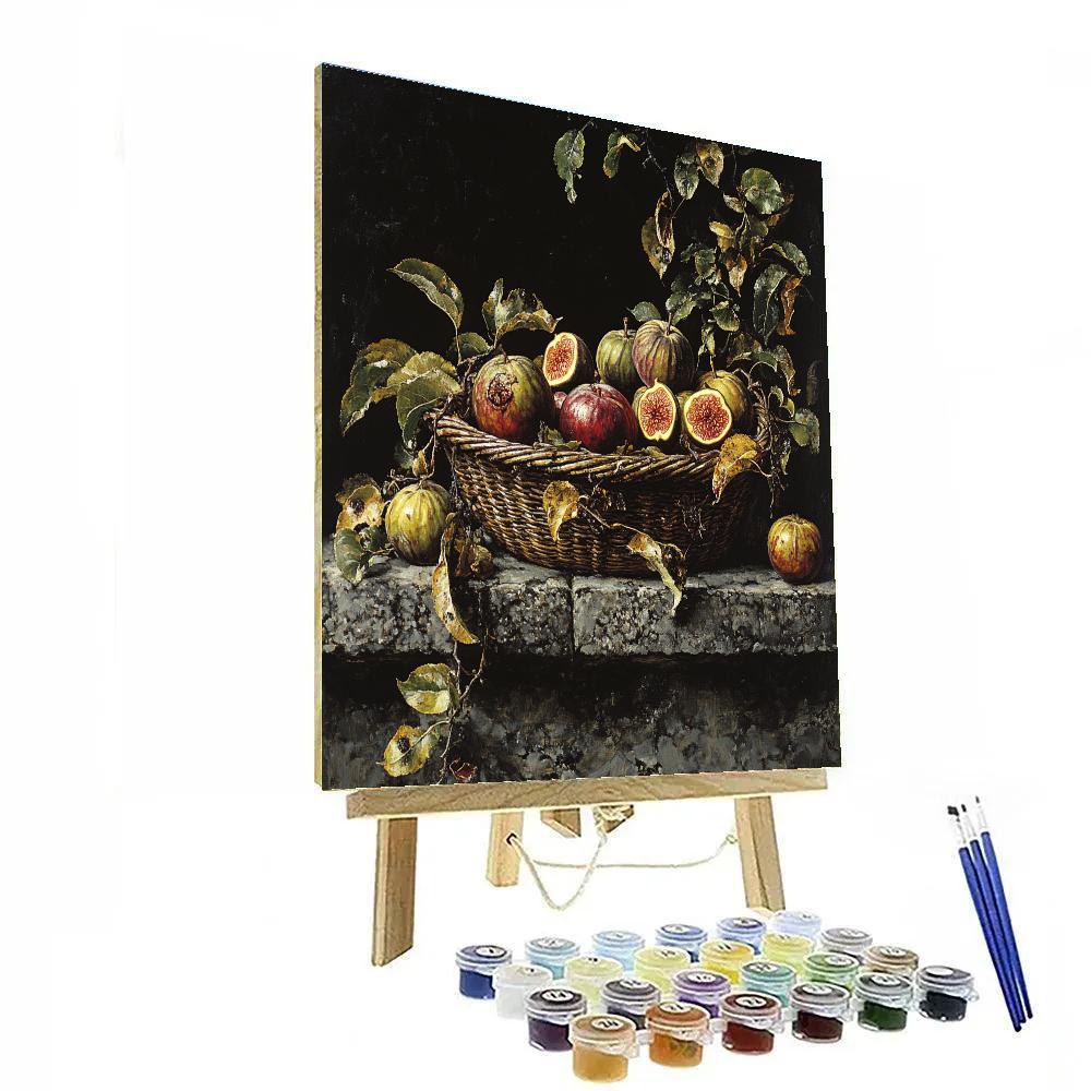 Caravaggio Inspired Fruit Still Life paint by number