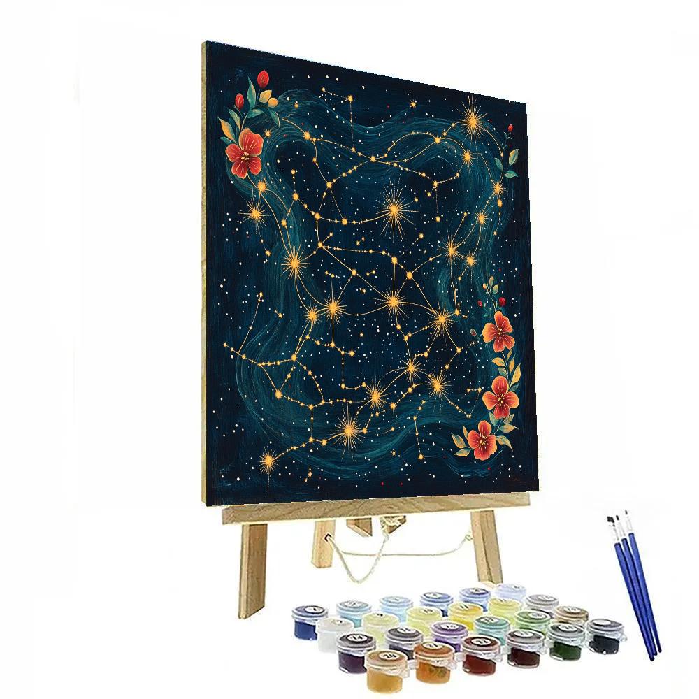 Frida Kahlo Inspired Star Map Of Wild Vines DIY paint by numbers