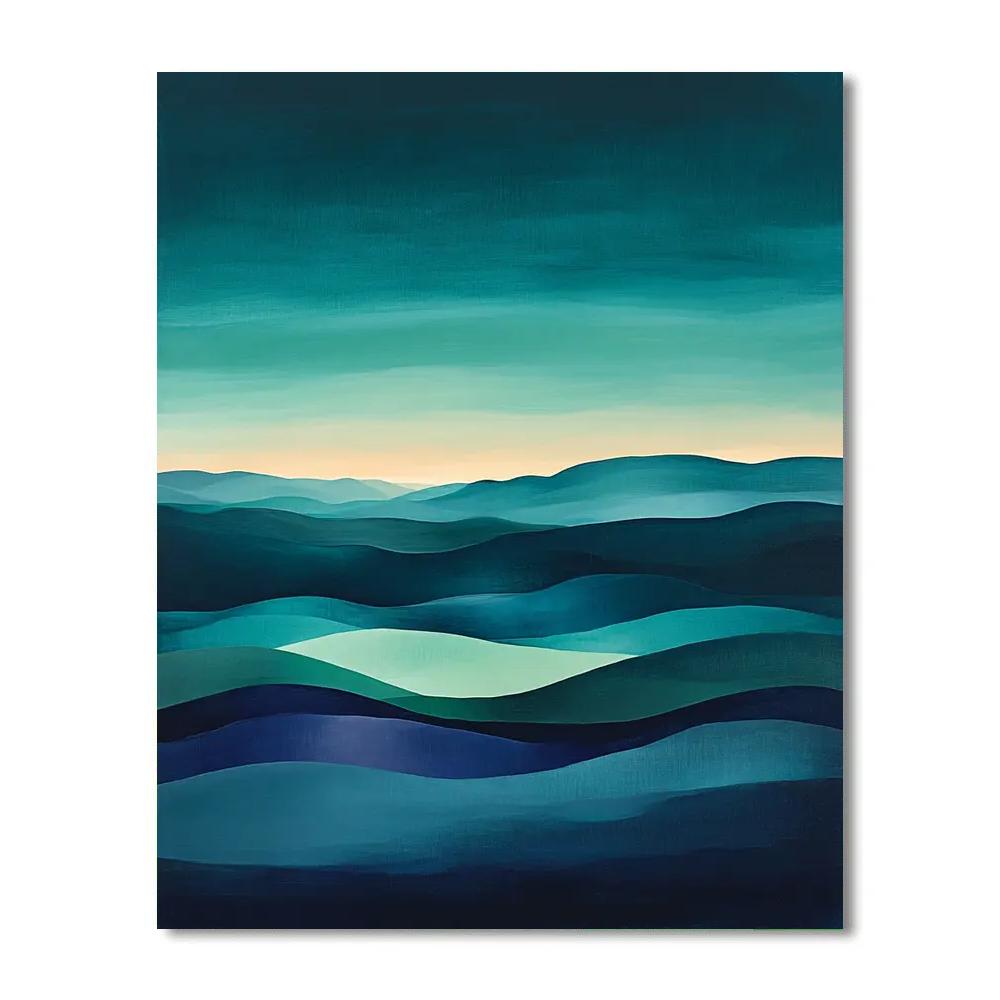 Paul Cézanne Inspired Aurora Stratification Horizon paint by number
