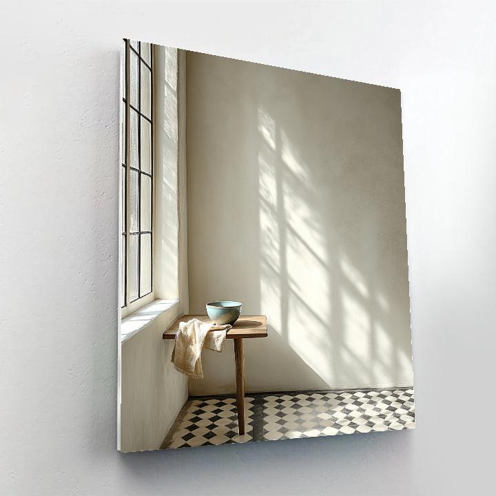 Johannes Vermeer Inspired Pearl Light On Delft Tile Floor painting number kit