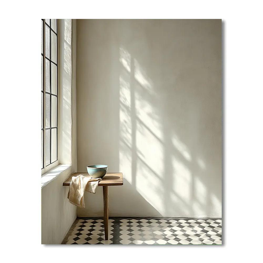 Johannes Vermeer Inspired Pearl Light On Delft Tile Floor painting number kit