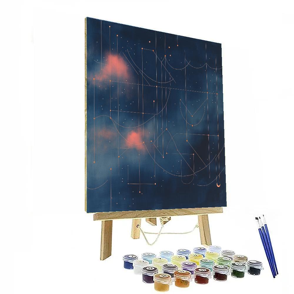 Paul Klee Inspired Nocturne Of Hovering Coordinates Painting by numbers kit