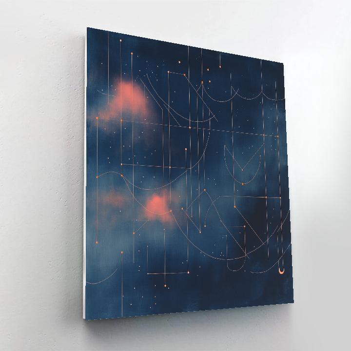 Paul Klee Inspired Nocturne Of Hovering Coordinates Painting by numbers kit