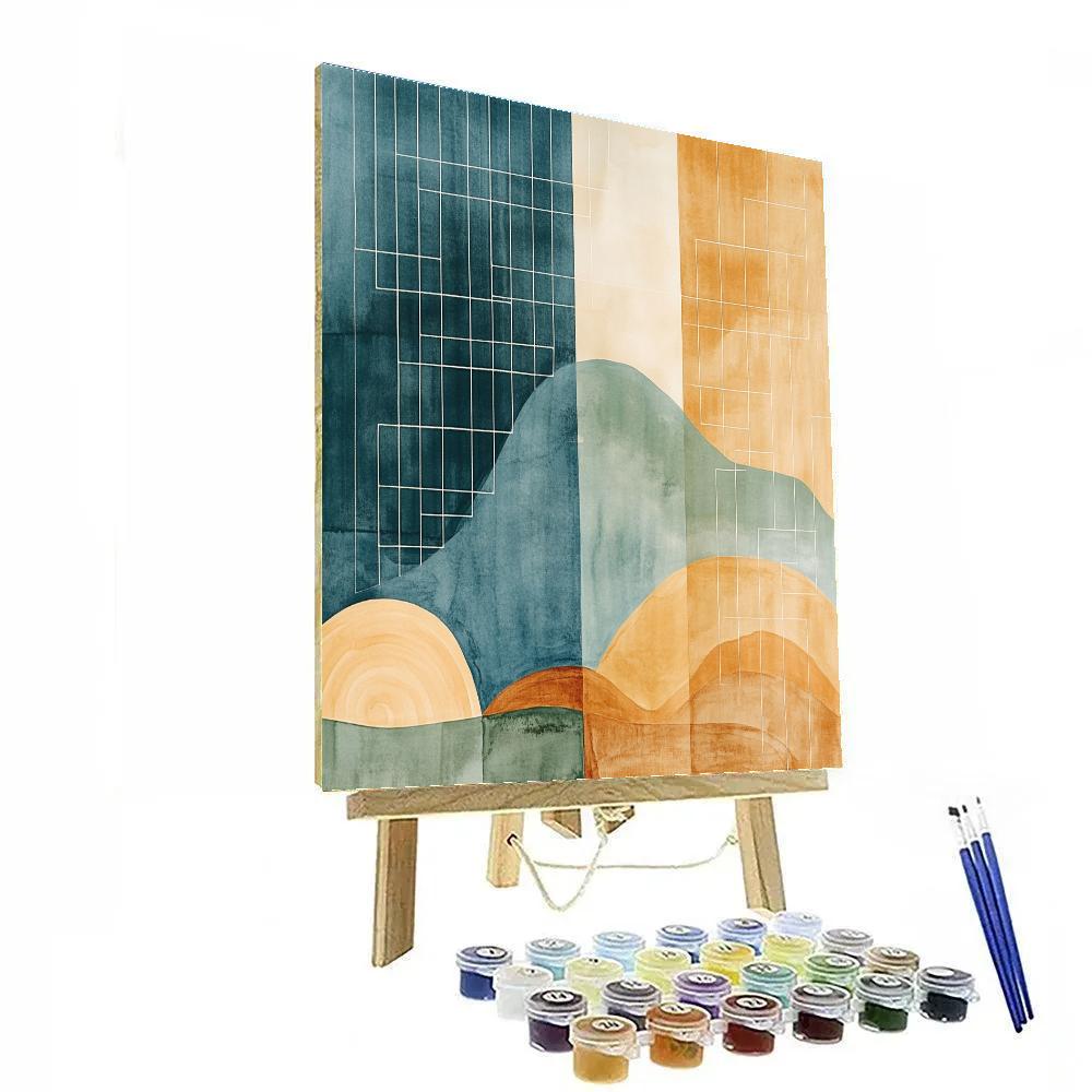 Paul Klee Inspired Equinox Whisper Lattice Number painting