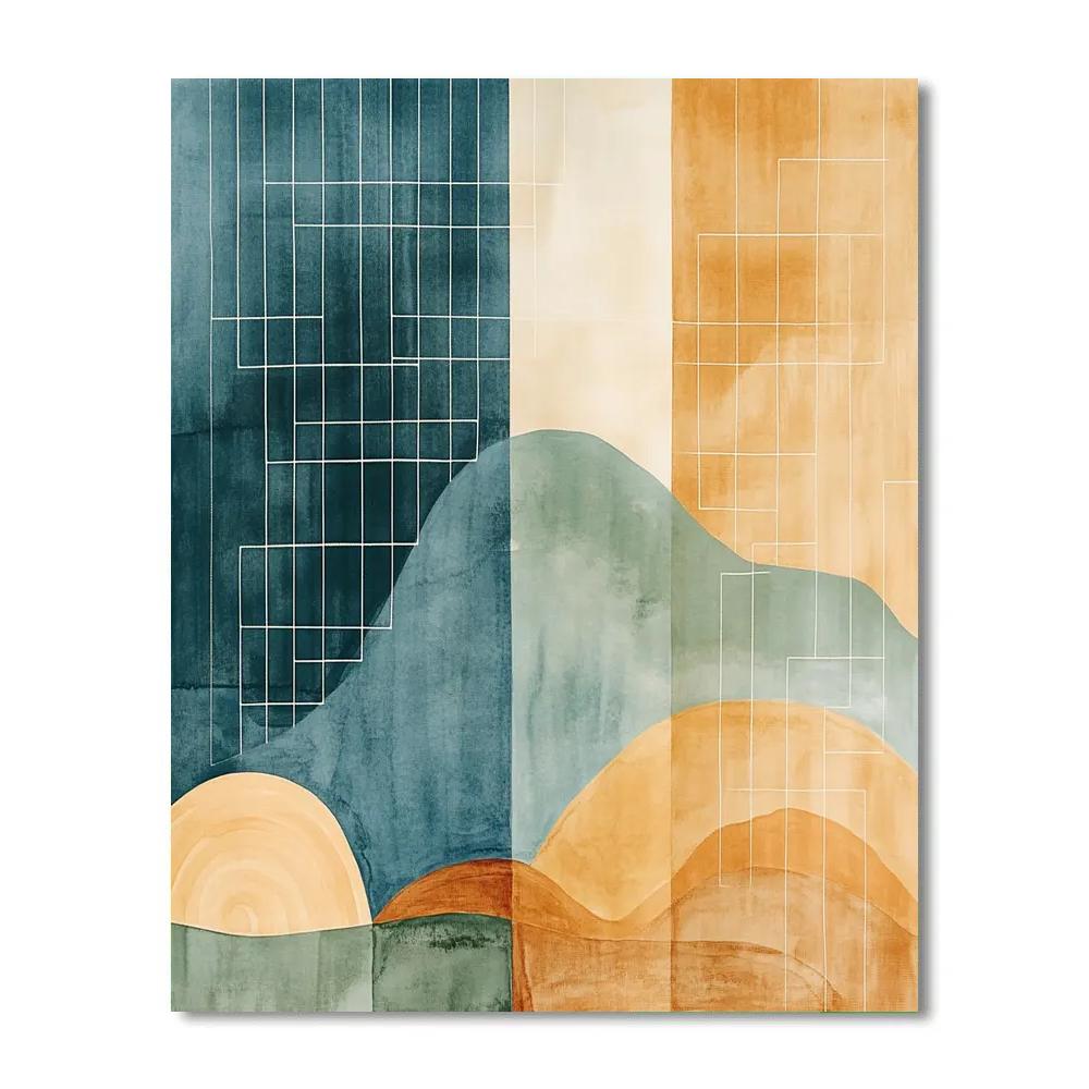 Paul Klee Inspired Equinox Whisper Lattice Number painting