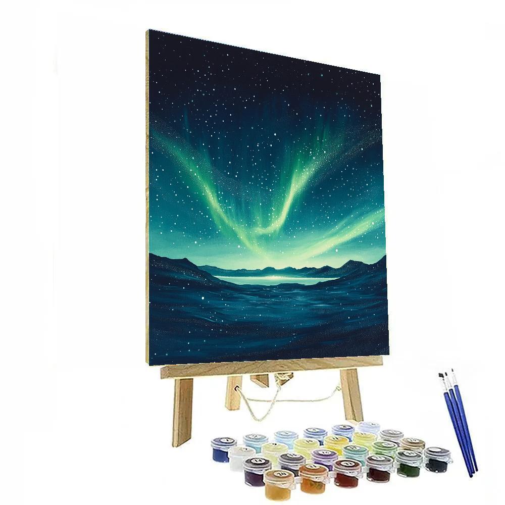 Georges Seurat Inspired Auroral Magnetosphere Drift painting number kit