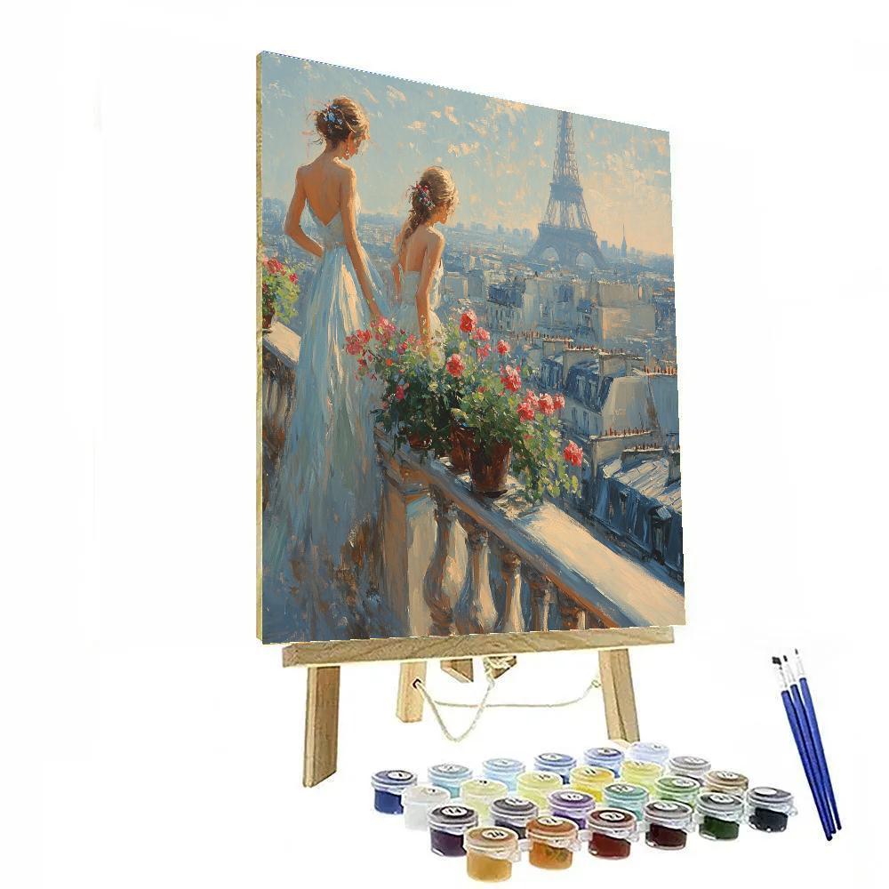 Berthe Morisot Inspired Sunlit Balcony Paint by numbers kits