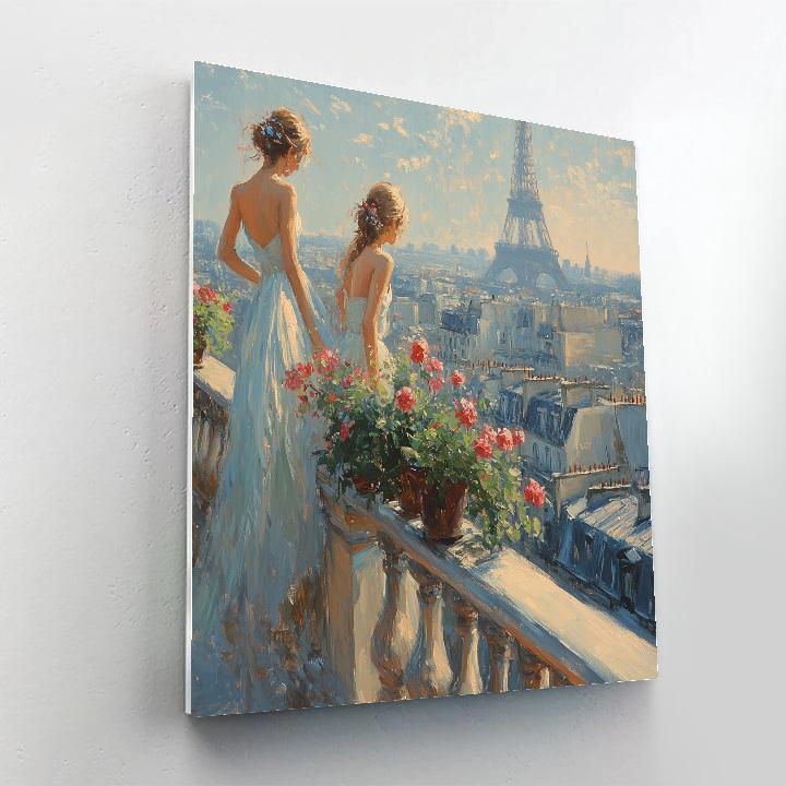 Berthe Morisot Inspired Sunlit Balcony Paint by numbers kits