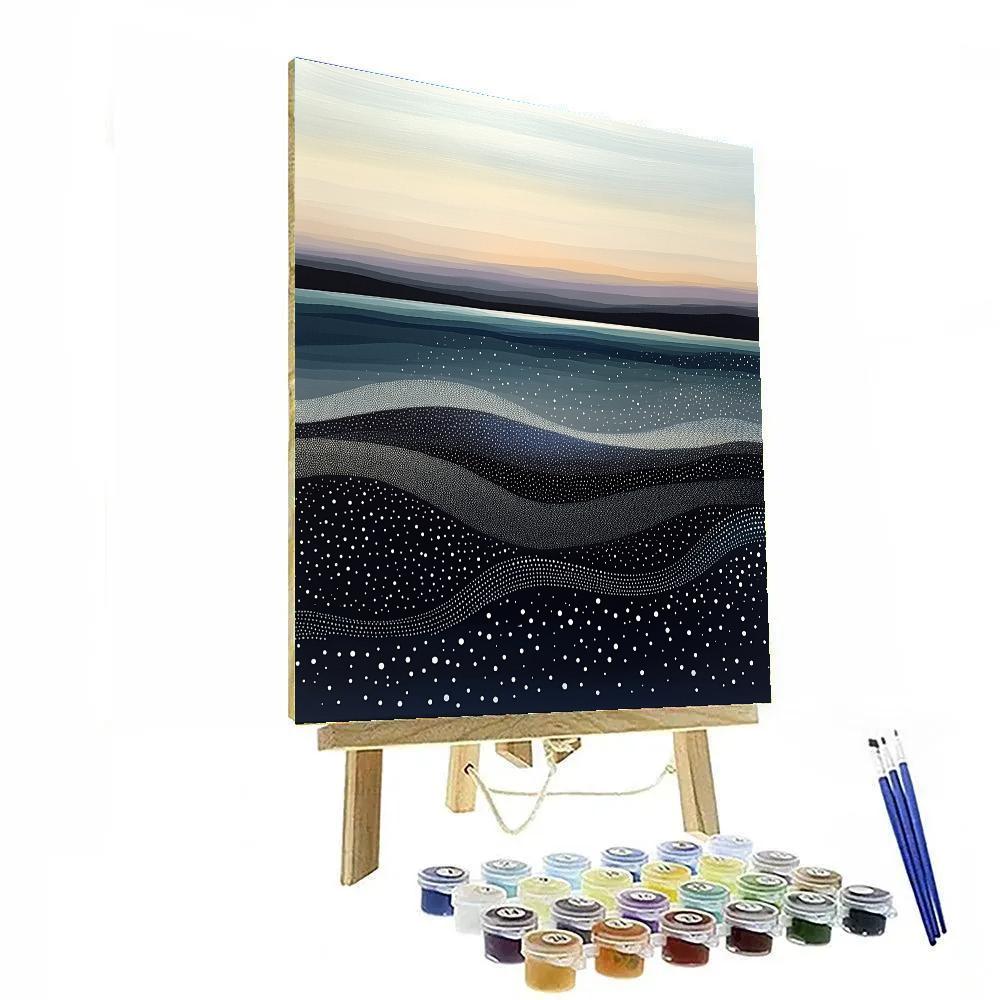 Georges Seurat Inspired Quantum Foam Horizon Number painting