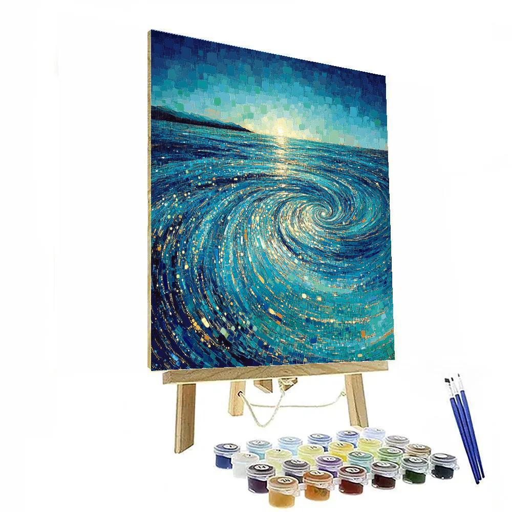 Georges Seurat Inspired Bioluminescent Tidal Resonance Numbered painting kits