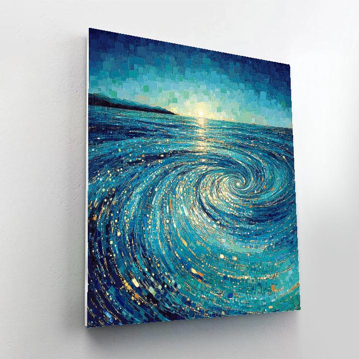 Georges Seurat Inspired Bioluminescent Tidal Resonance Numbered painting kits