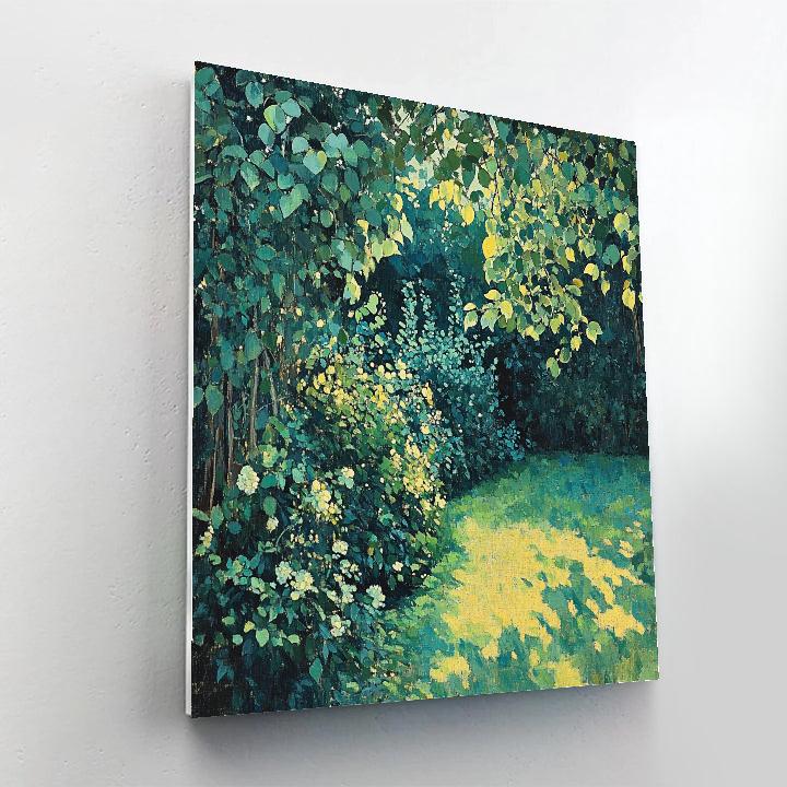 Claude Monet Inspired Verdant Garden Corner In Dappled Light Painting by numbers kit