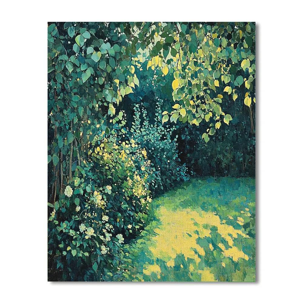 Claude Monet Inspired Verdant Garden Corner In Dappled Light Painting by numbers kit