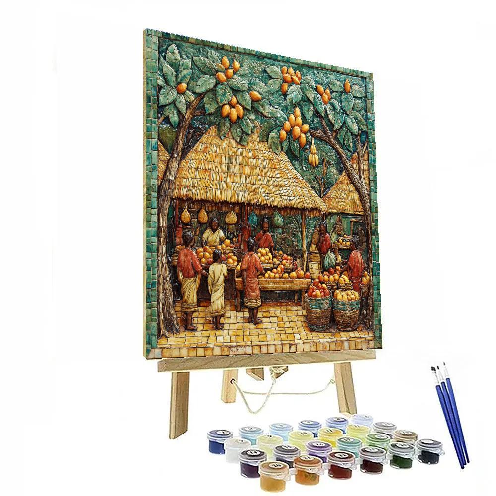 Paul Gauguin Inspired Tropical Market DIY paint by numbers