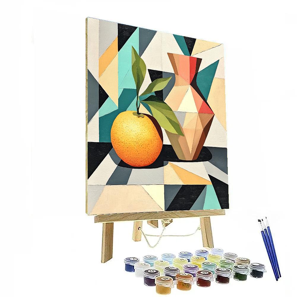 Pablo Picasso Inspired Cubist Citron And Earthenware Still Life painting number kit