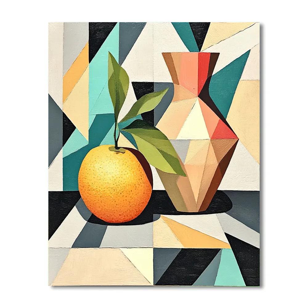 Pablo Picasso Inspired Cubist Citron And Earthenware Still Life painting number kit