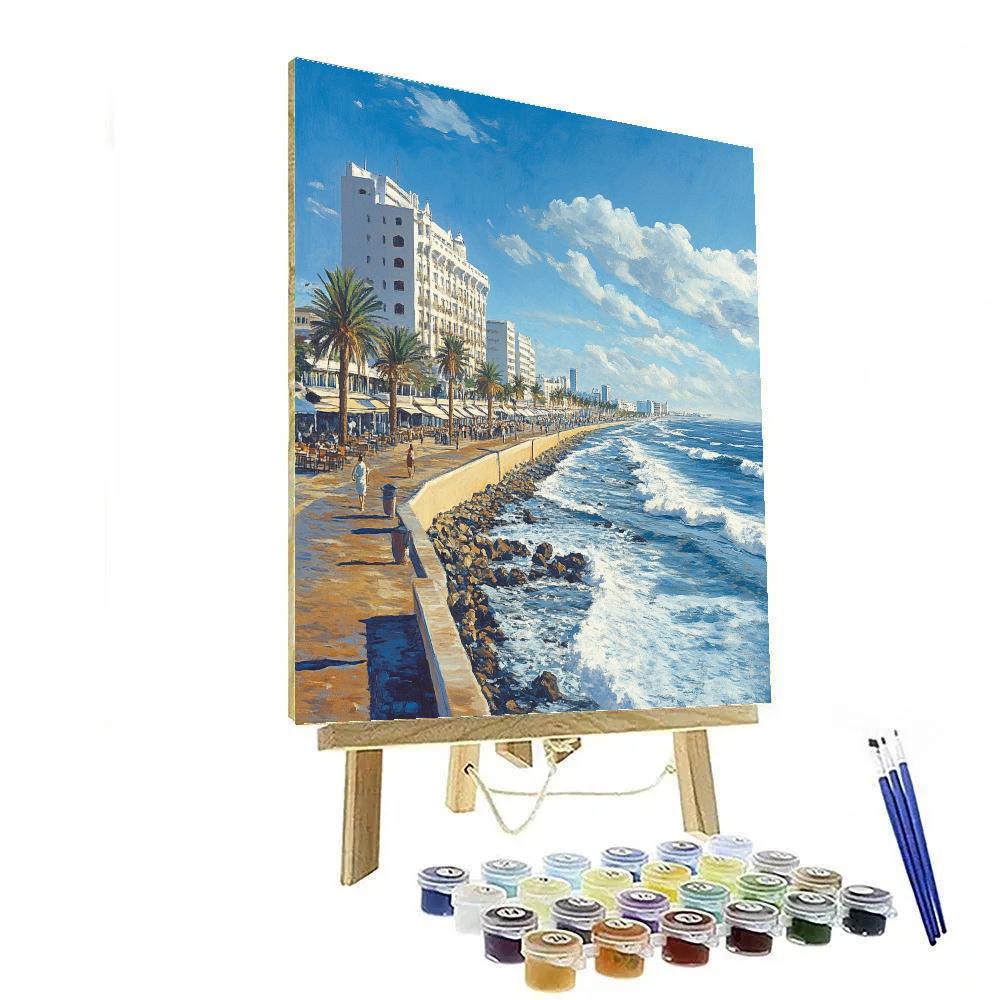 Casablanca Corniche Atlantic Edge Morocco Paint by numbers art