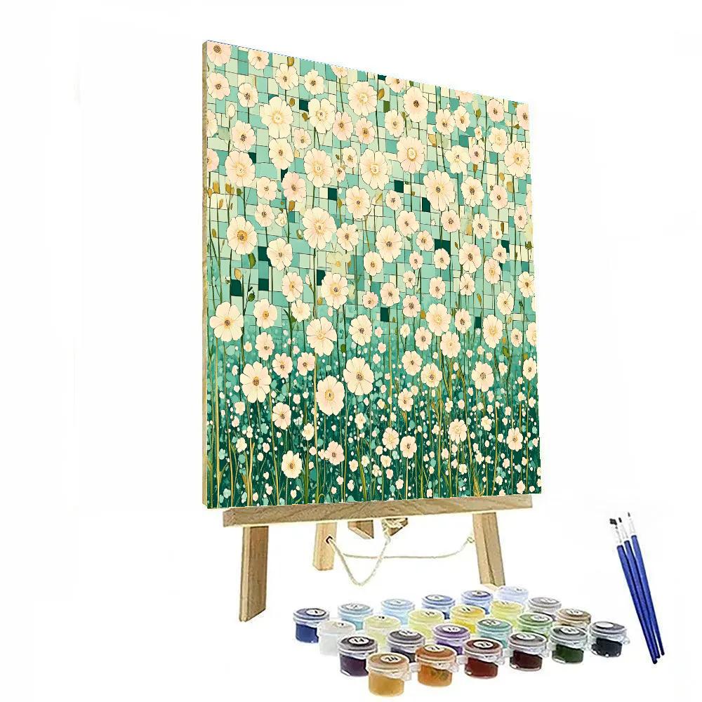 Gustav Klimt Inspired Mosaic Spring Orchard paint by number
