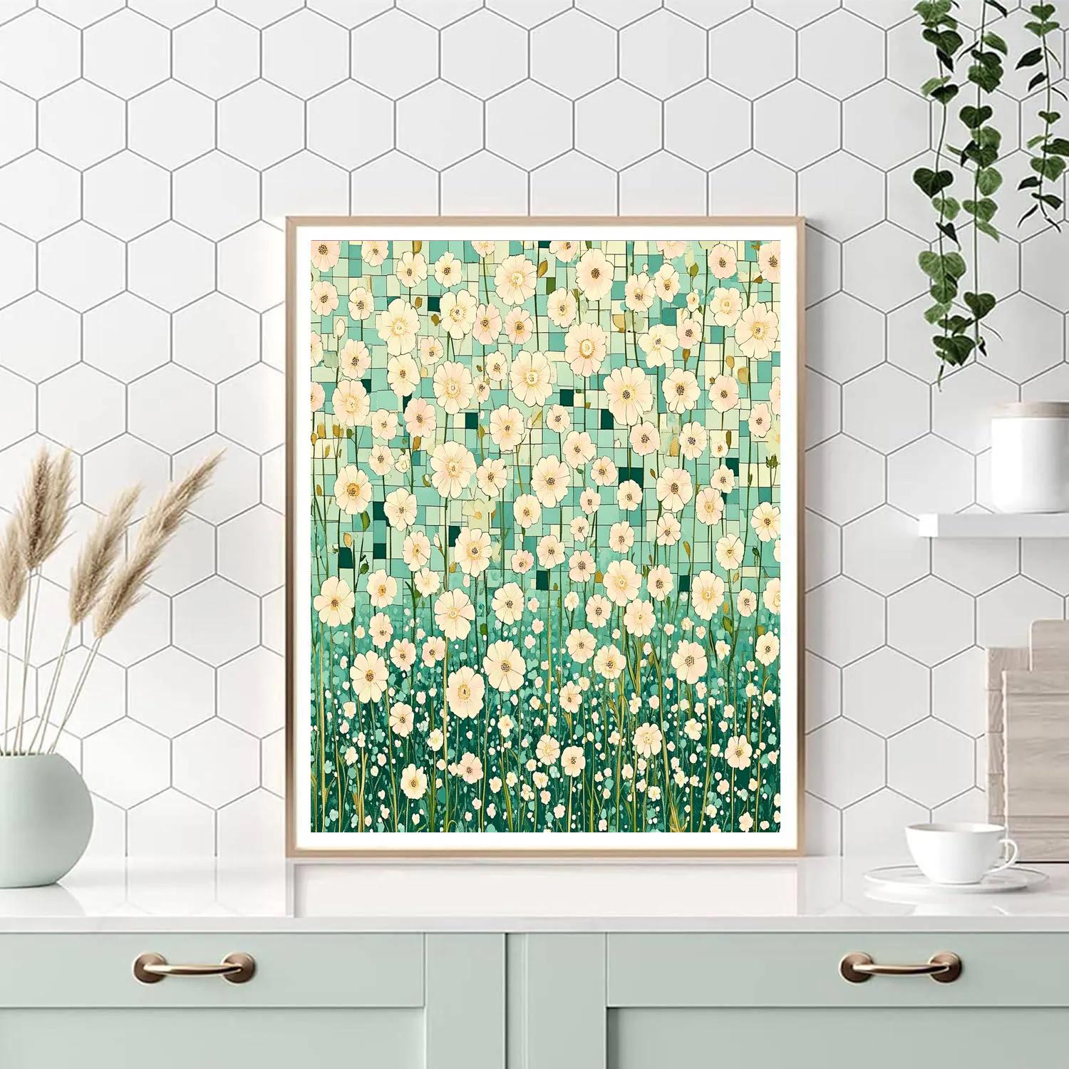 Gustav Klimt Inspired Mosaic Spring Orchard paint by number