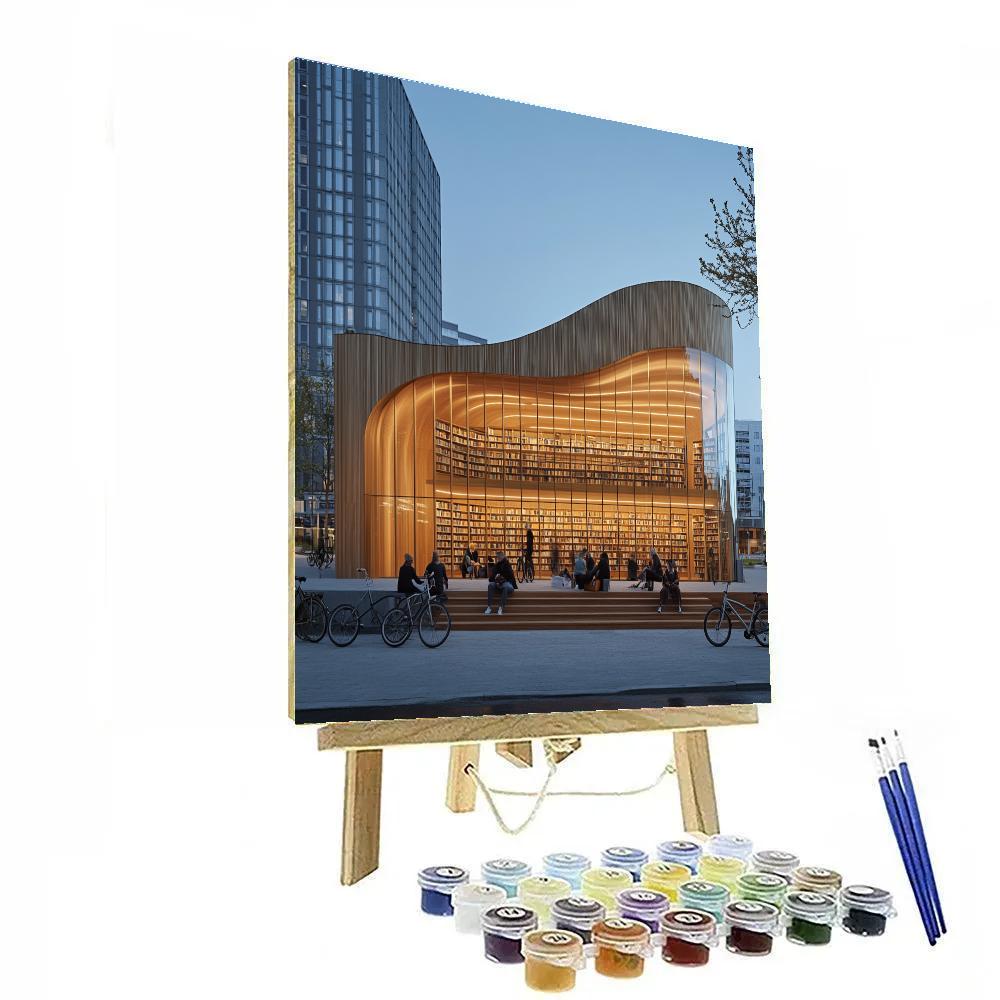 Helsinki Oodi Central Library Finland Number painting