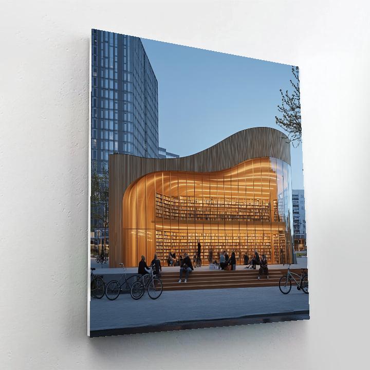 Helsinki Oodi Central Library Finland Number painting