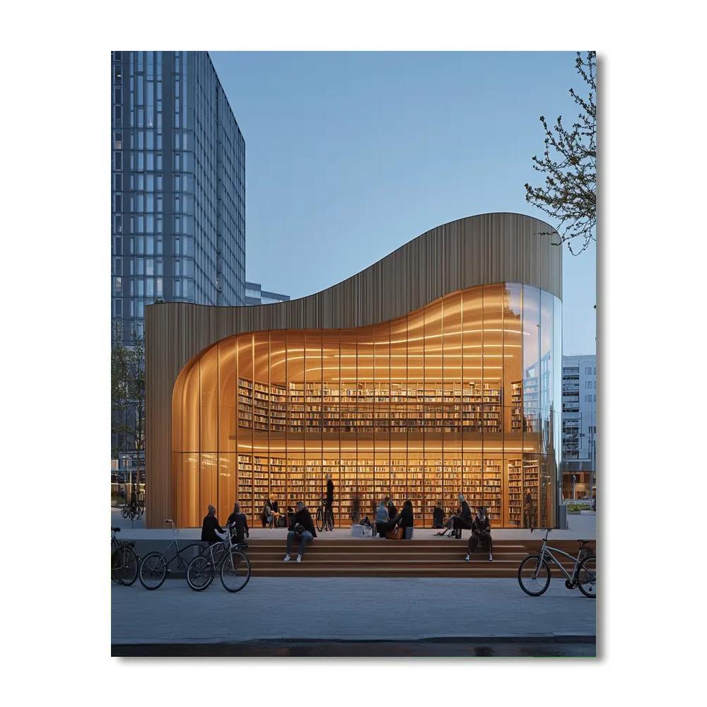 Helsinki Oodi Central Library Finland Number painting