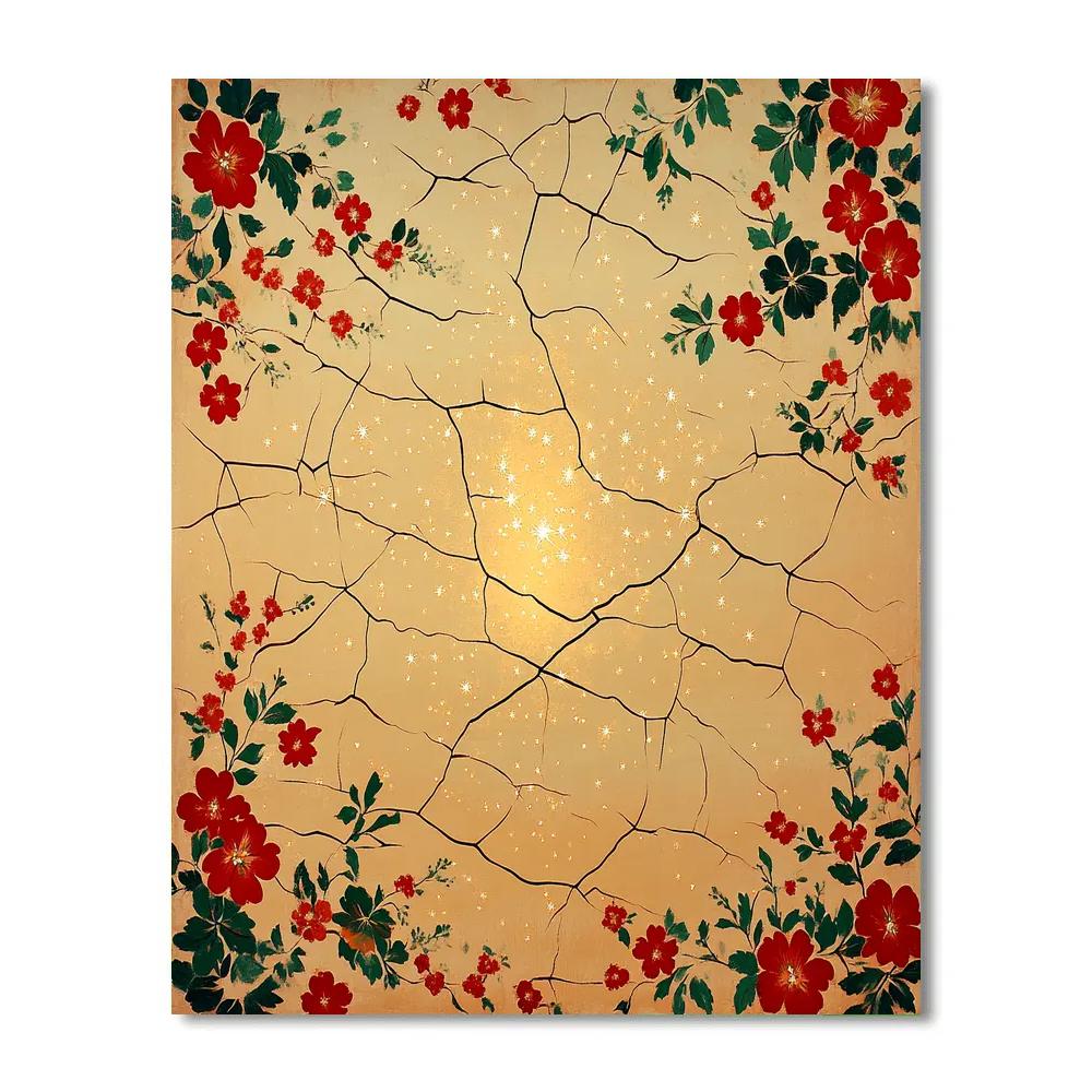 Frida Kahlo Inspired Meteor Scar Healing Kintsugi Sky Number painting