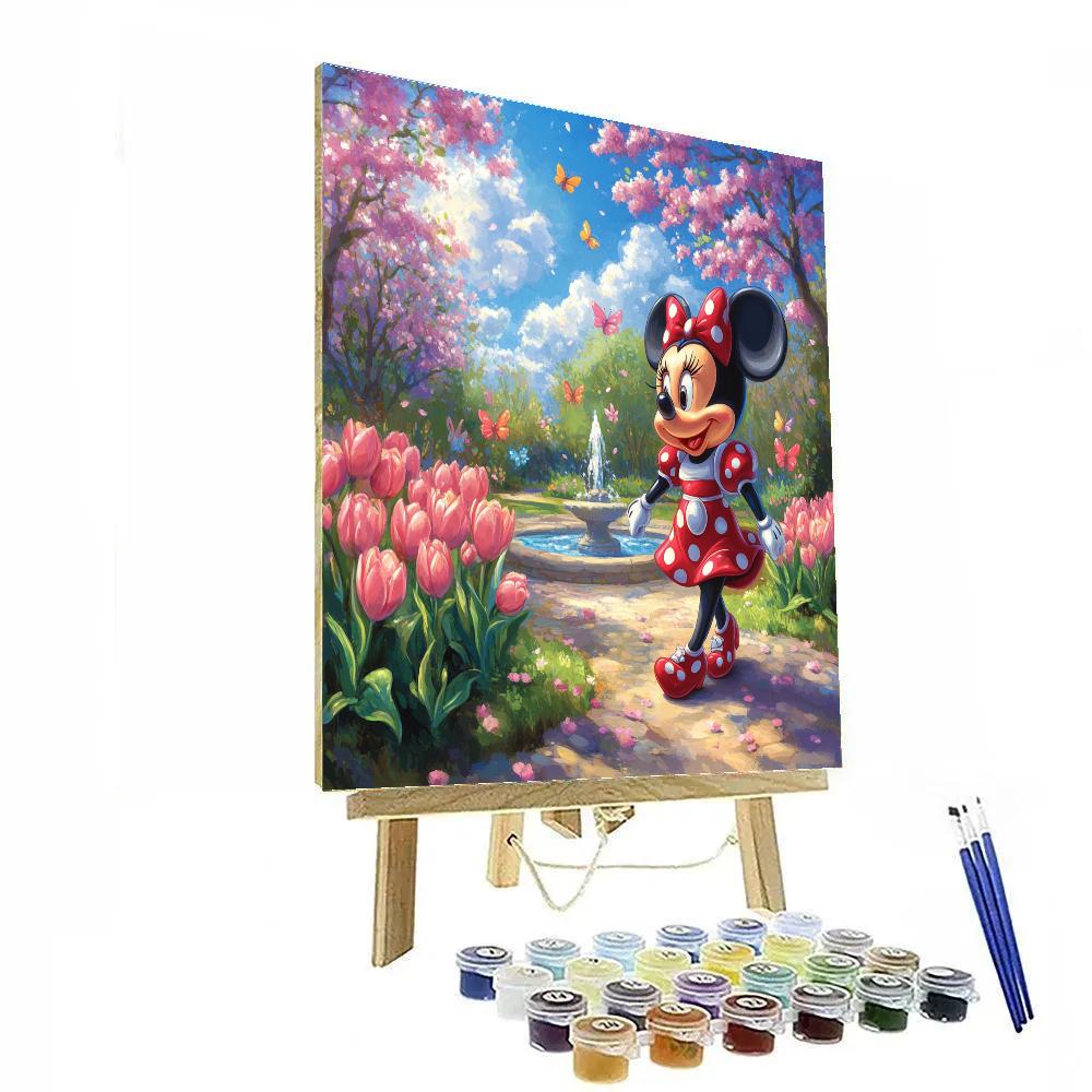 Minnie Mouse Springtime Stroll Disney Inspired painting number kit